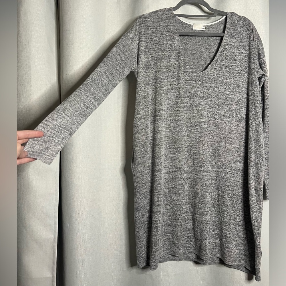 Wilfred Free Gail V Neck Long Sleeve Dress Small Oversized - Picture 5 of 10